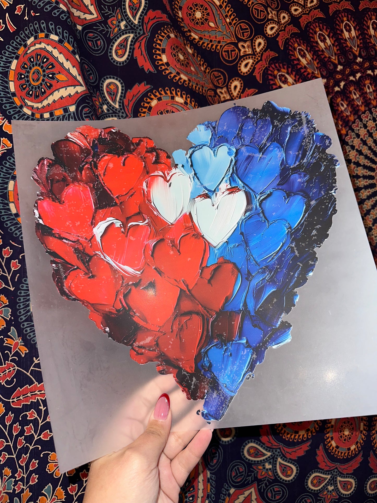 Red White & Blue Heart
