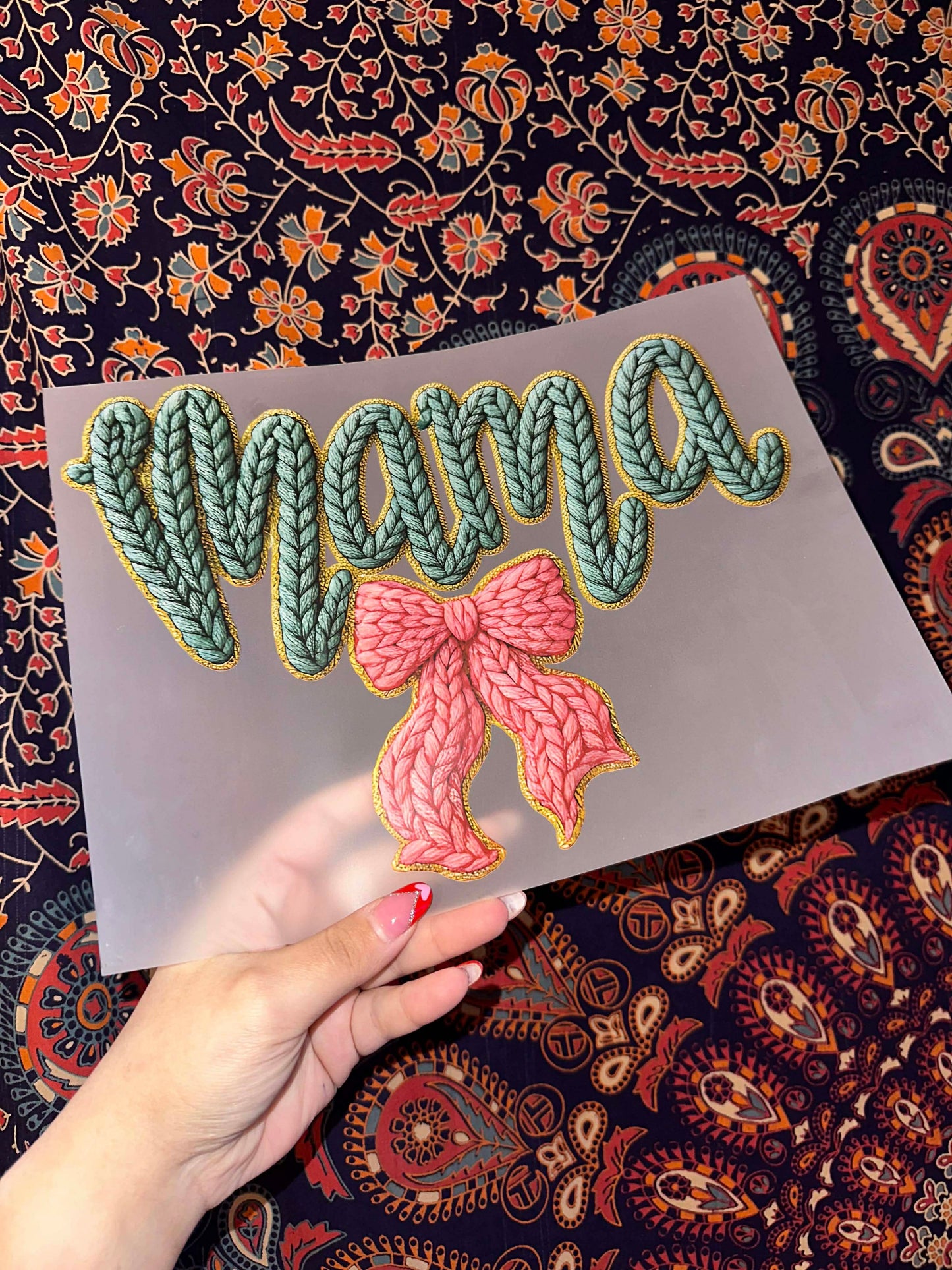 Mama Faux Knit- B