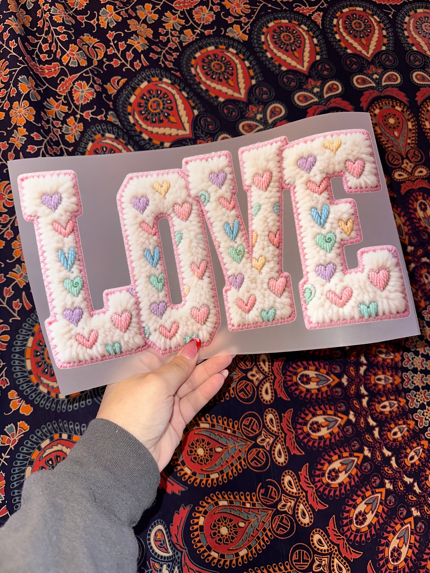 Love Hearts Faux Knit