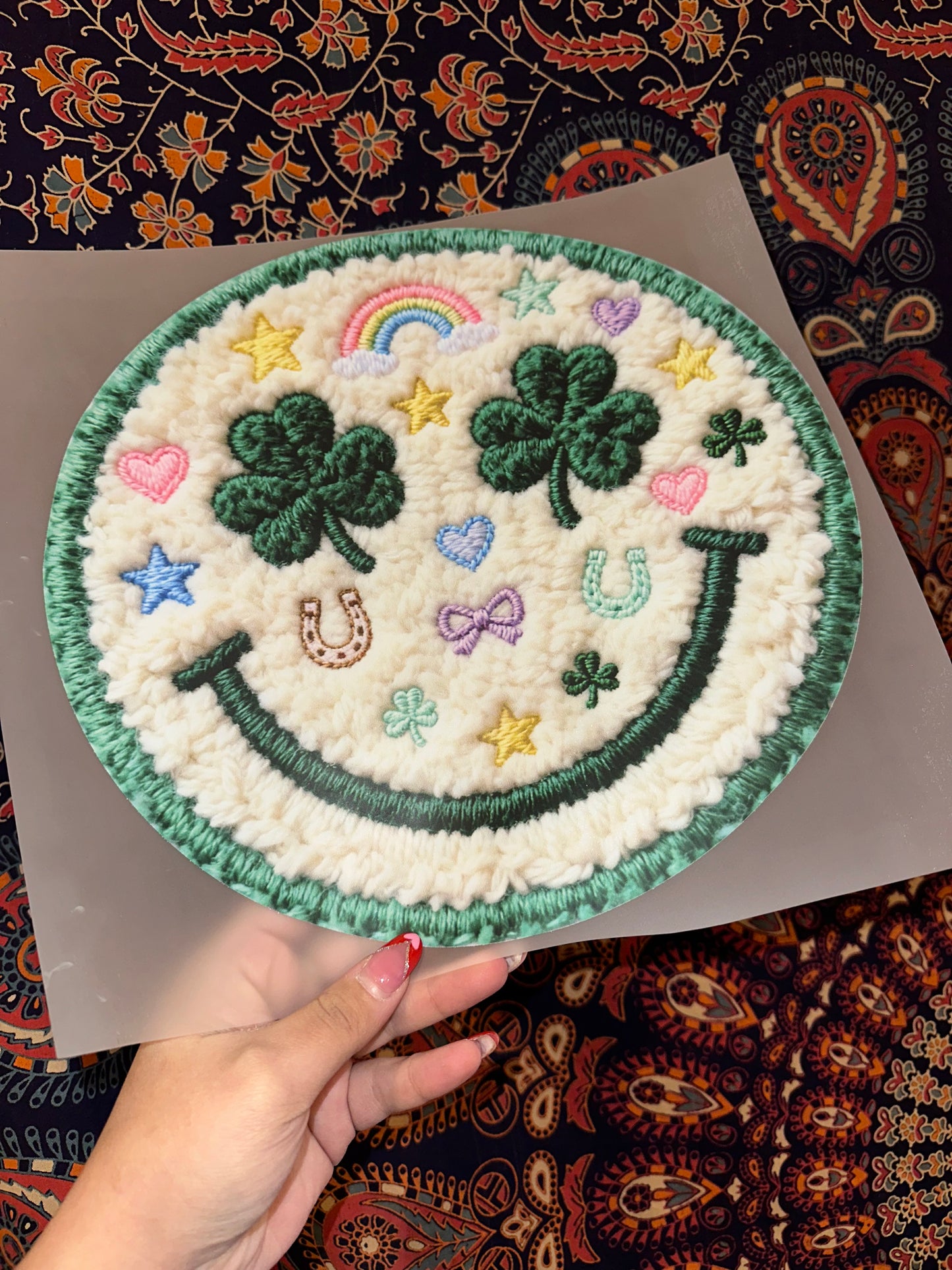 Clover Smiley Face Knit