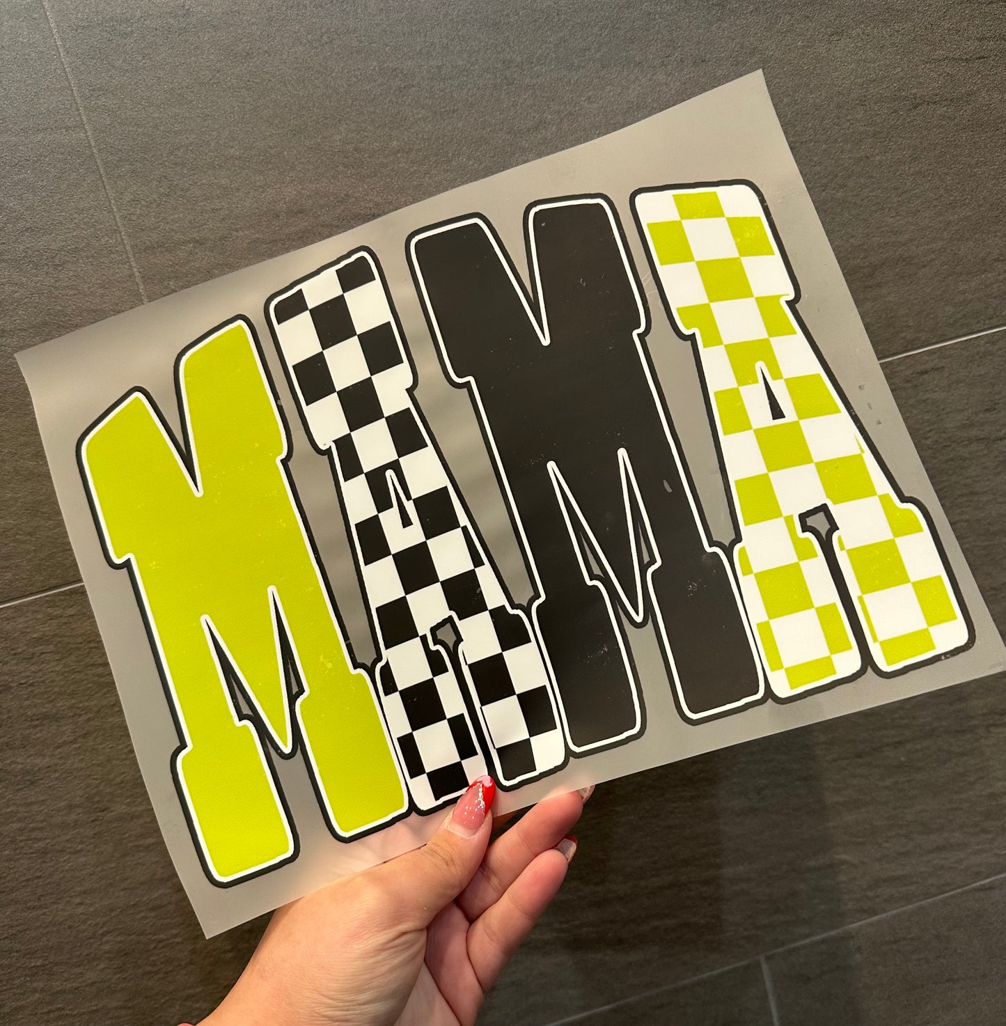 Mama Green & Black Checkered
