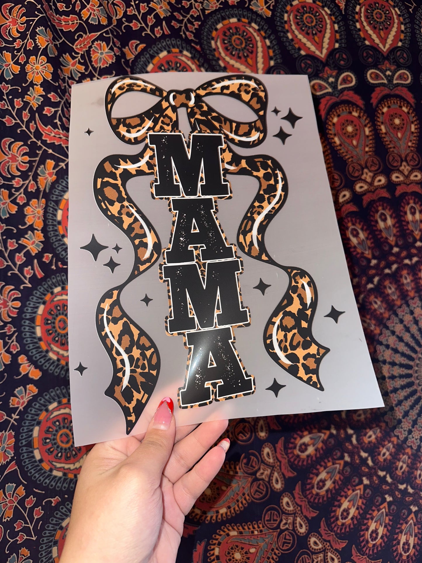 Mama Leopard Bow- A15