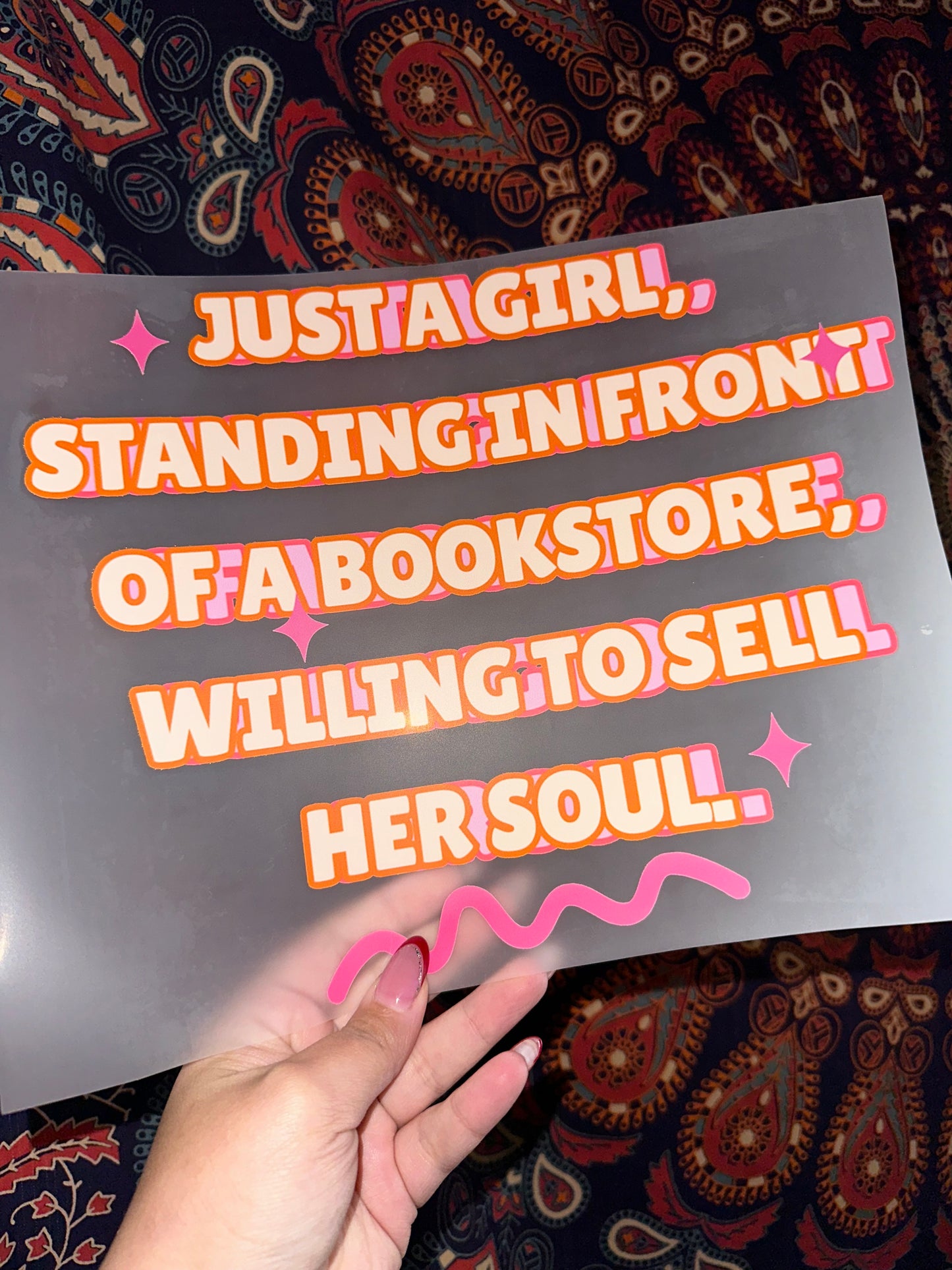 Just a Girl Standing In Front of a Book Store- E