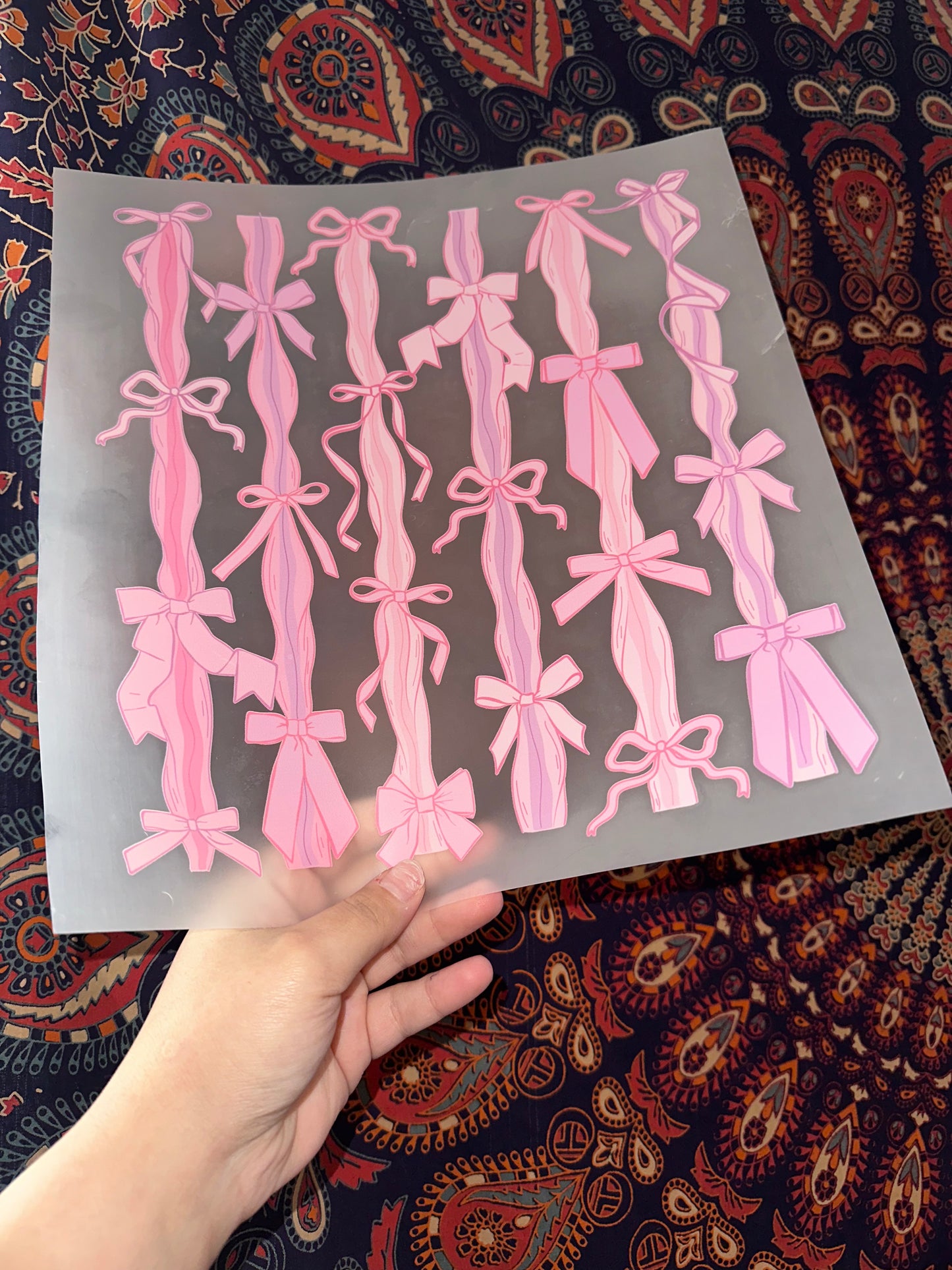 Pink Bow Lines- B