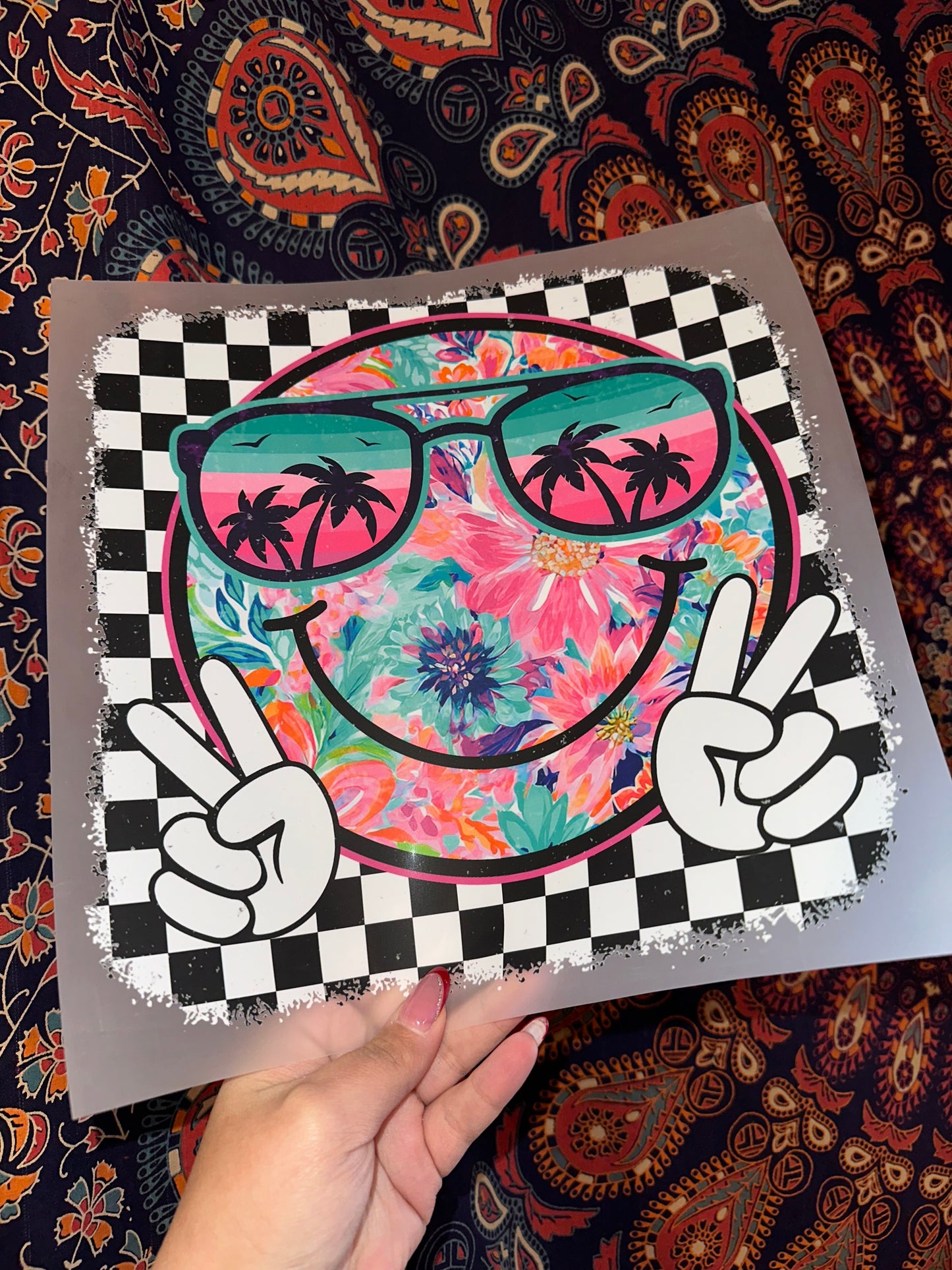 Checkered Peace Smiley