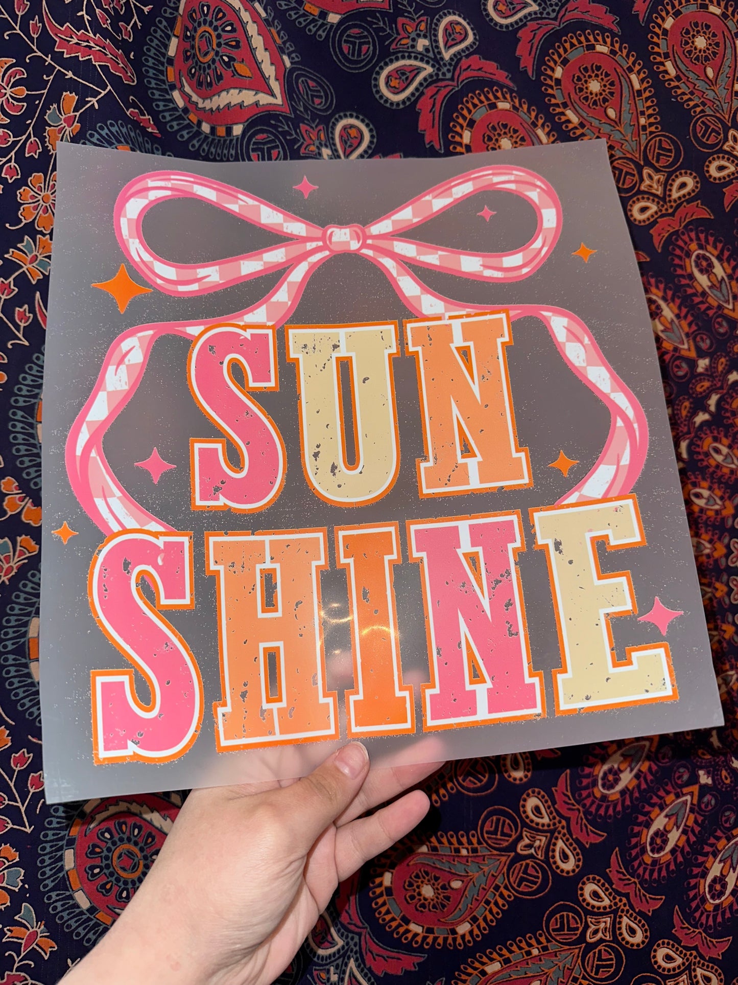 Sunshine w/ Checkered Bow- E54