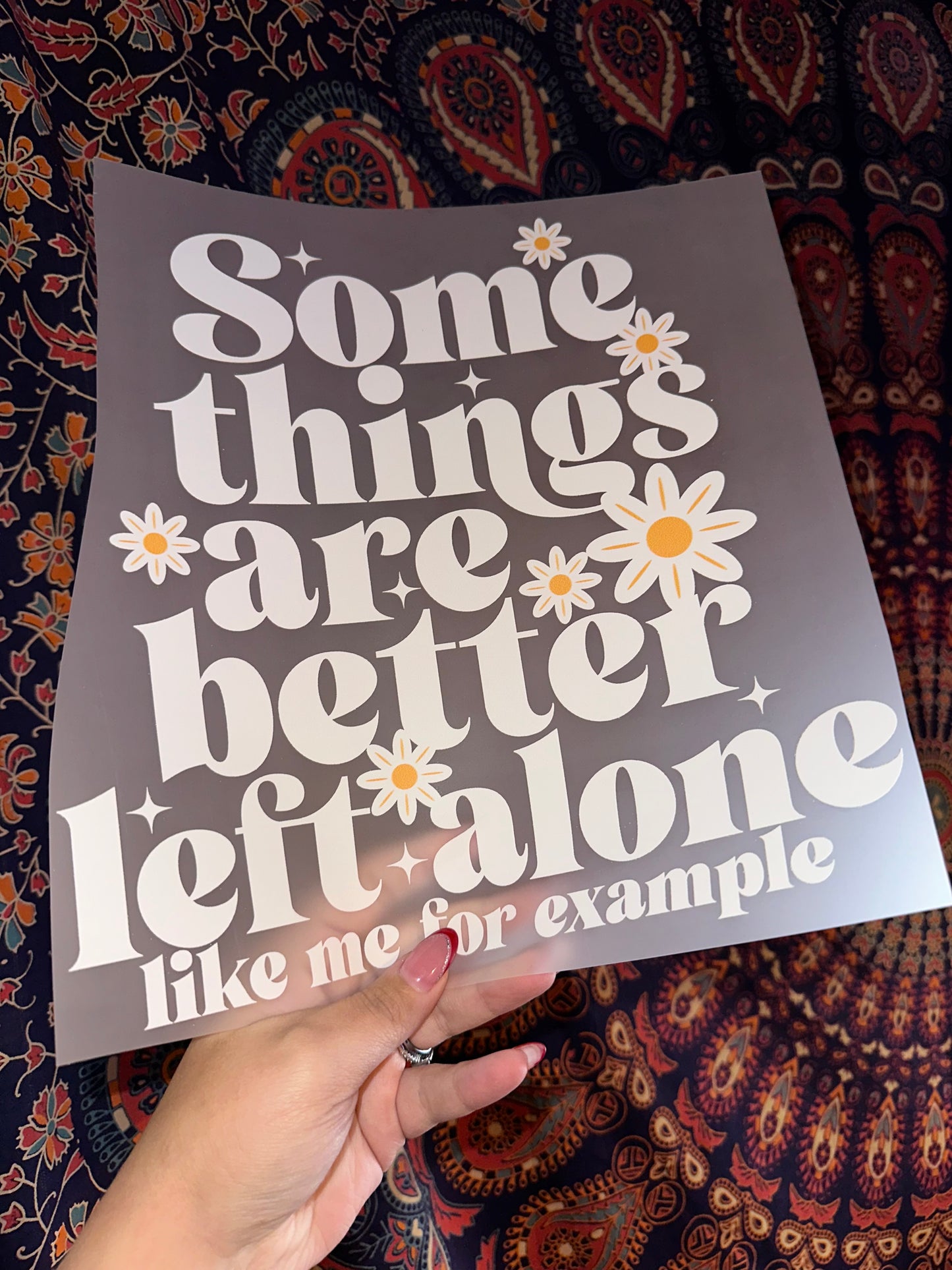 Some Things Are Better Left Alone- C