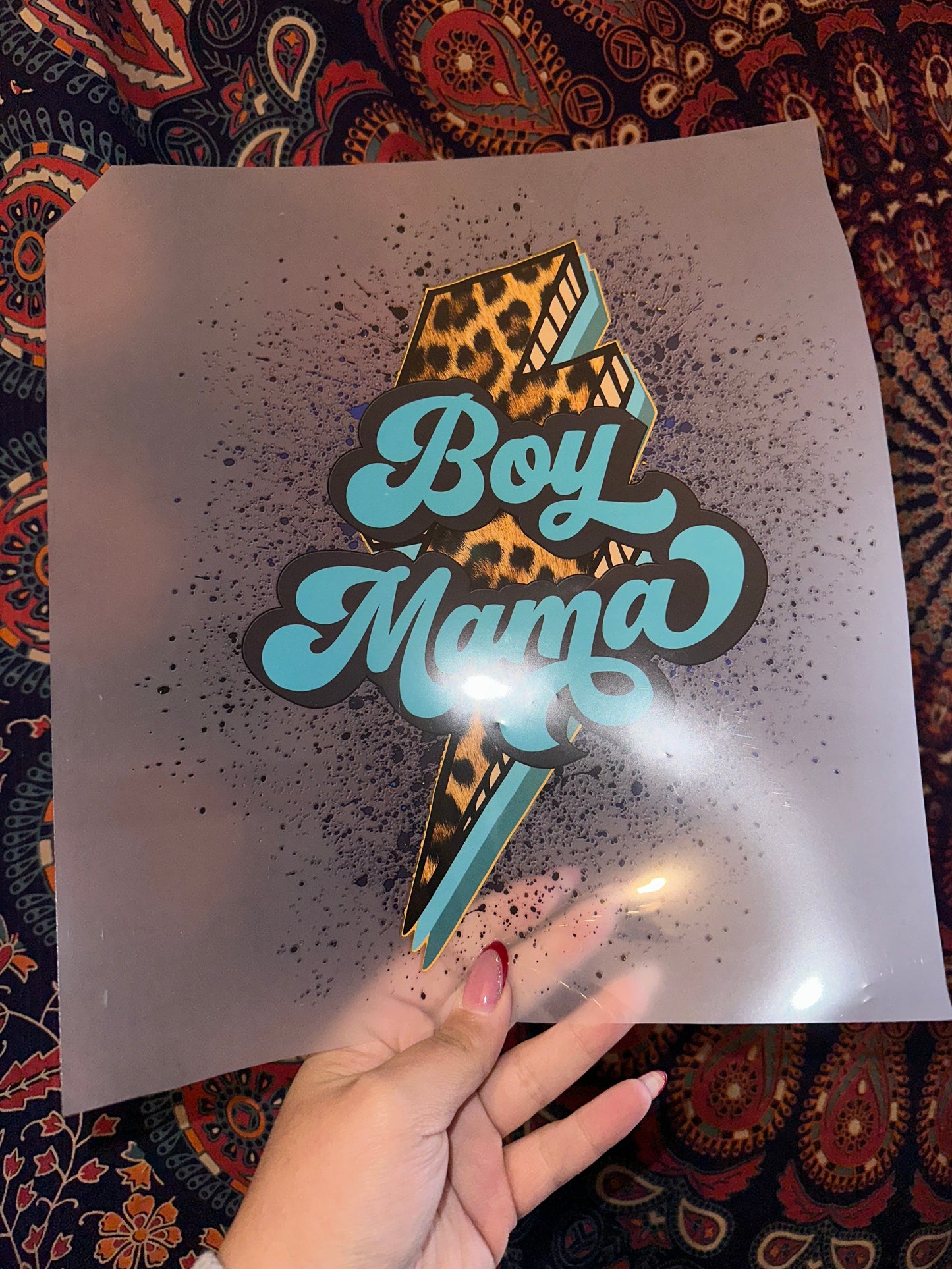 Boy Mama Teal Leopard Lightning - A7