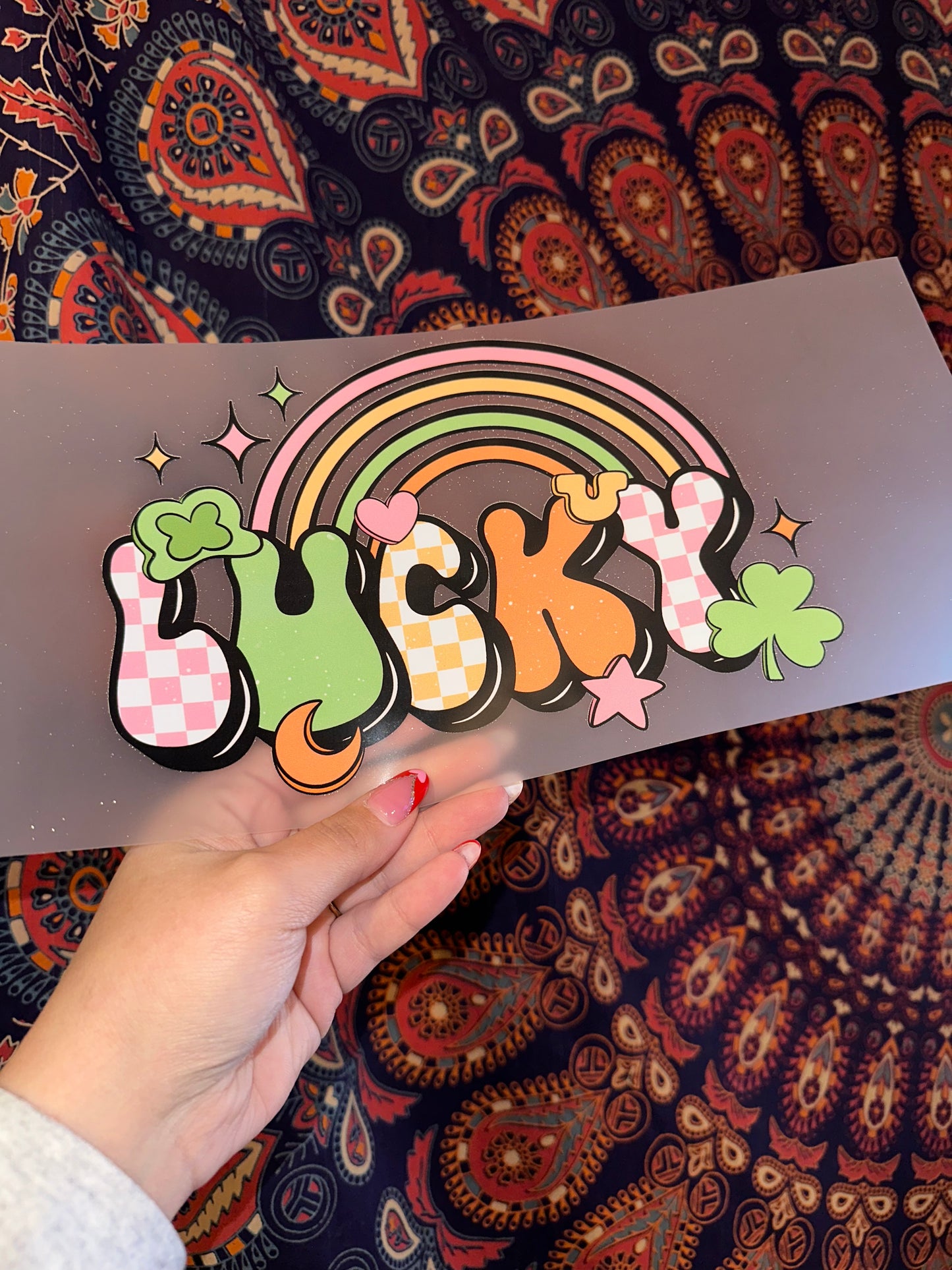 Lucky Check Letters Rainbow