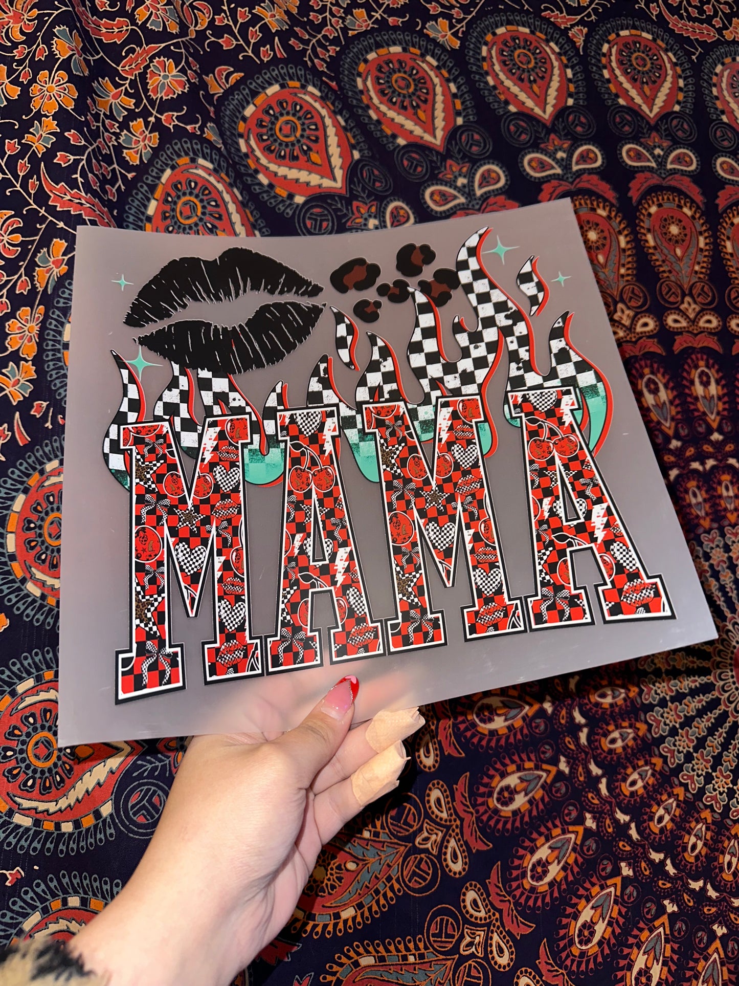 Checkered Flame Mama- A