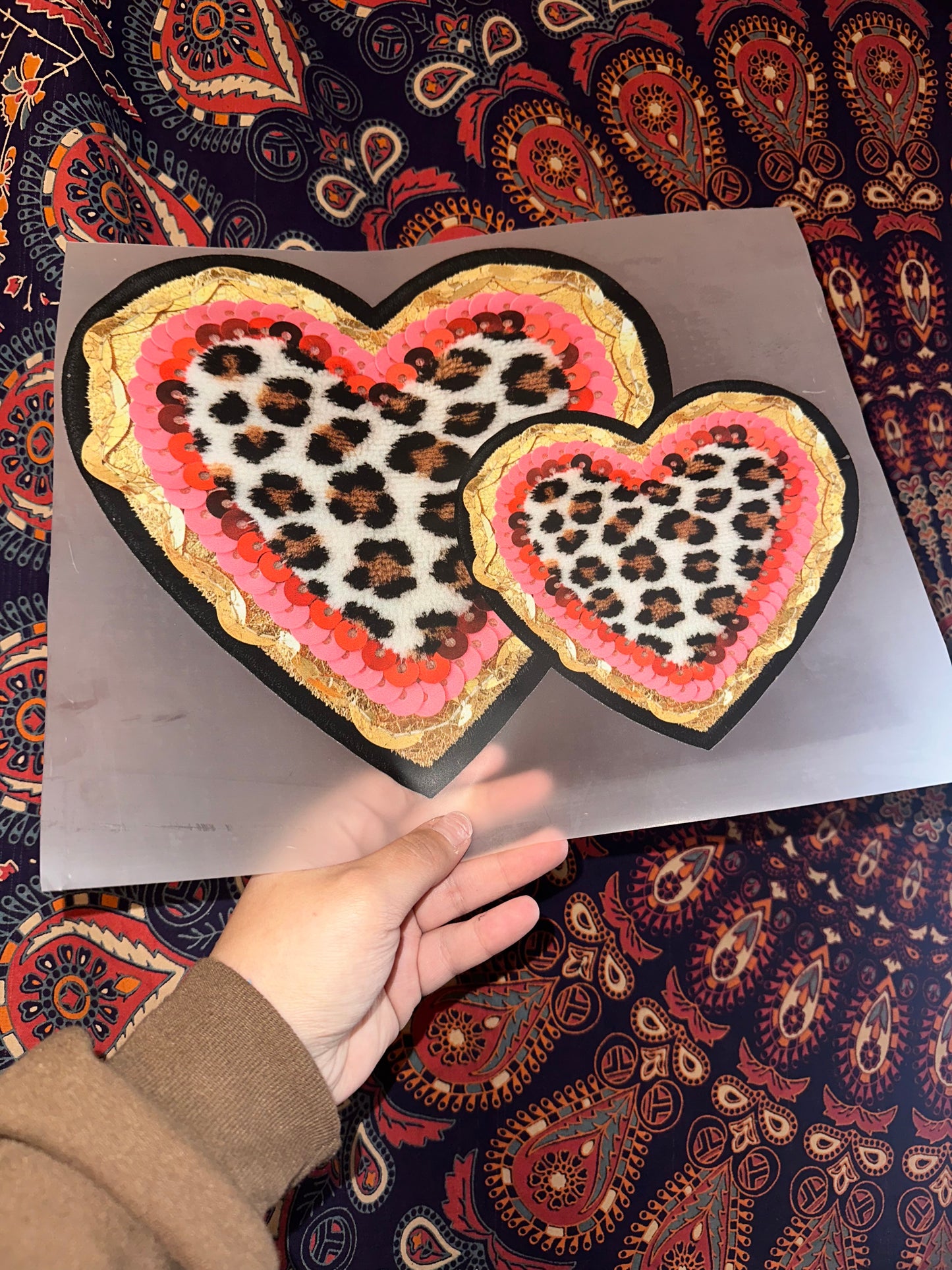 Leopard Black Hearts- B