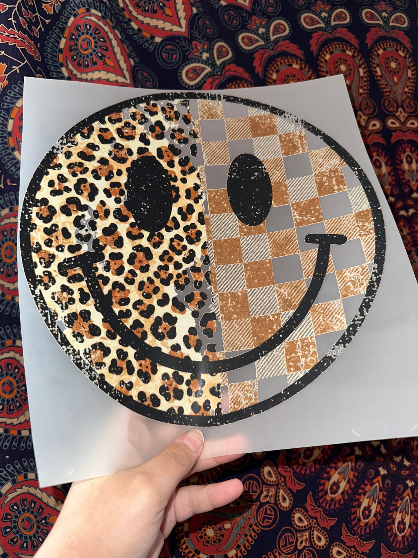 Leopard Checkered Smiley -H