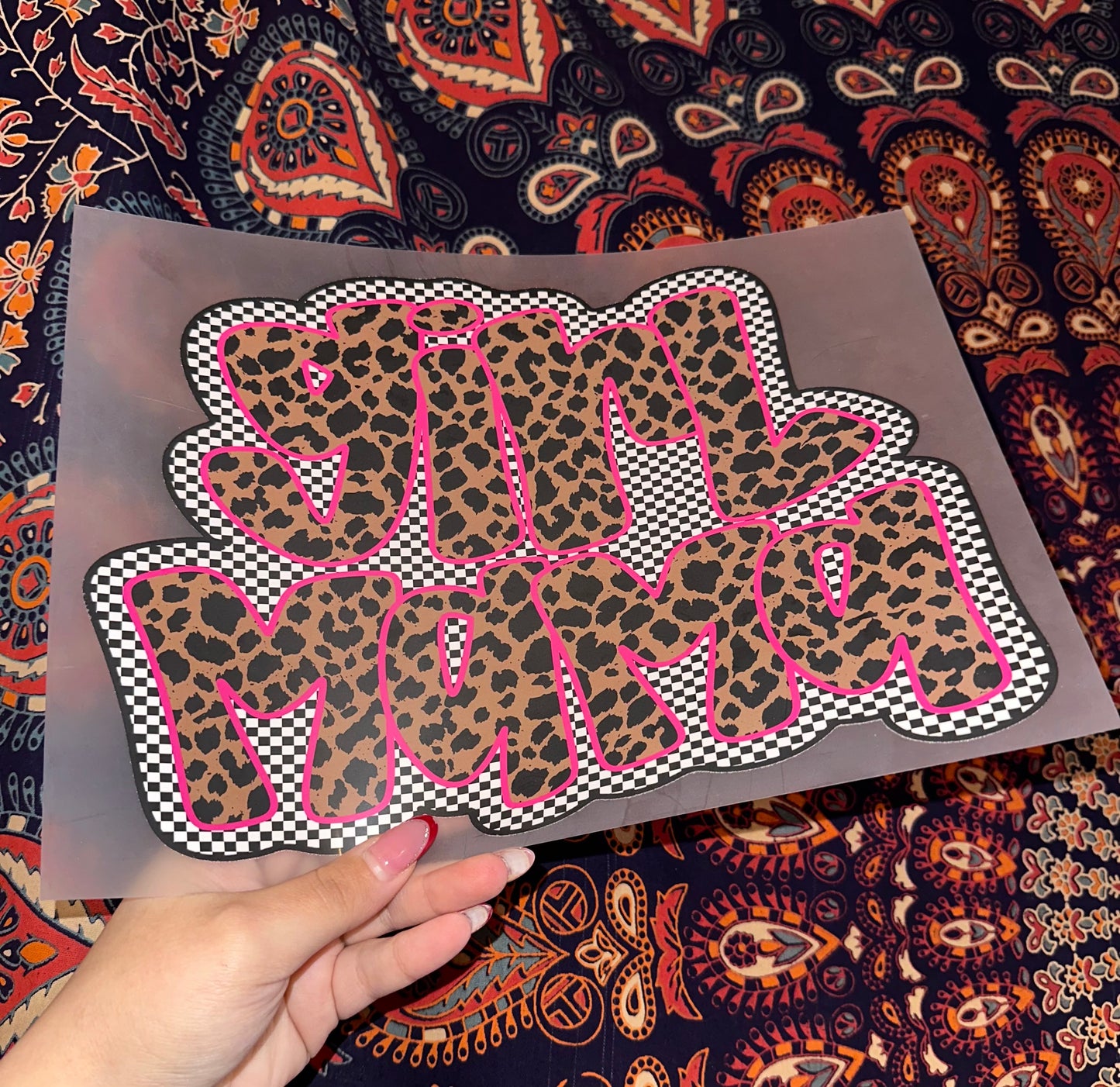 Girl Mama Leopard Checkered