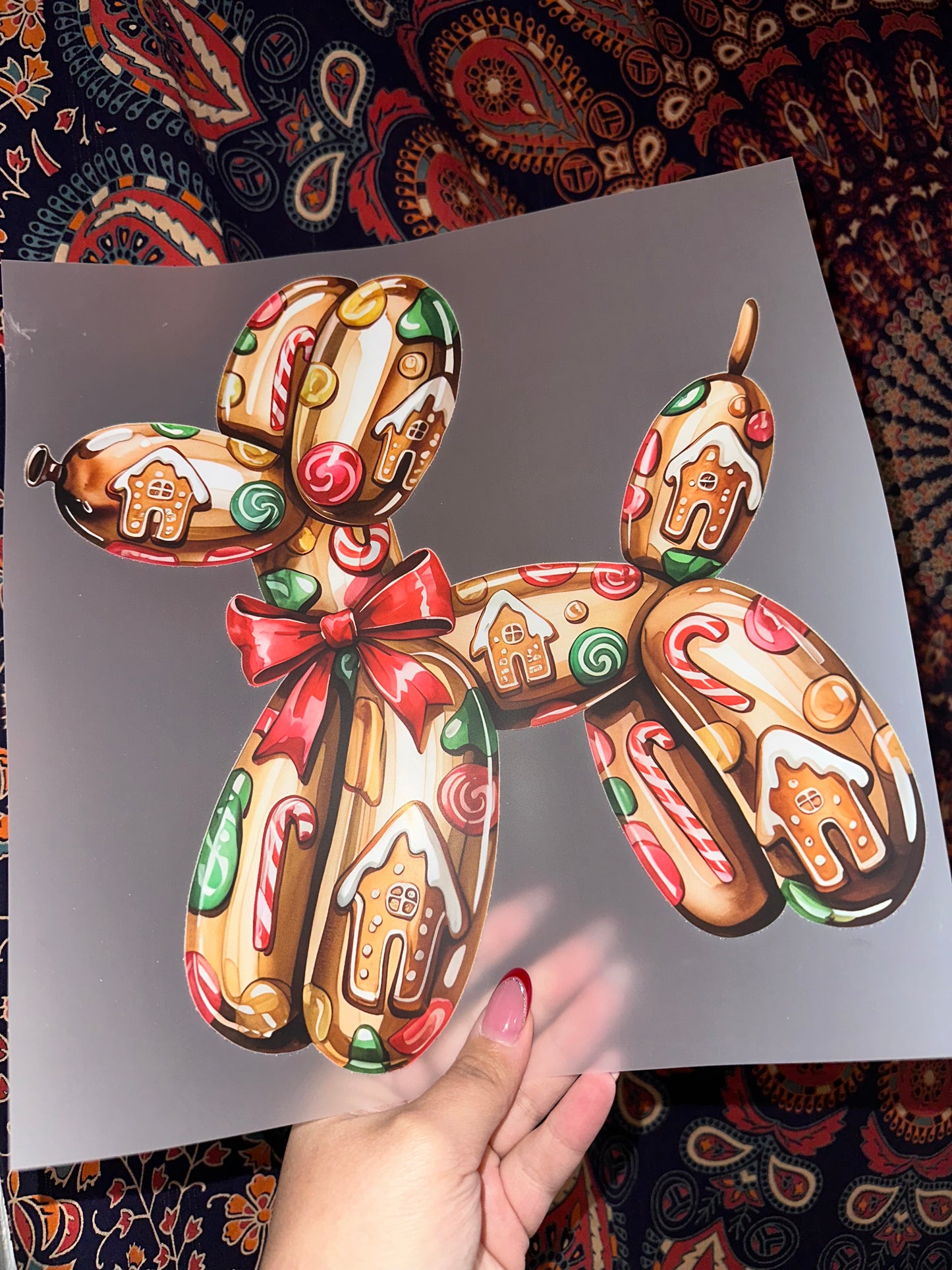 Gingerbread House Balloon Dog