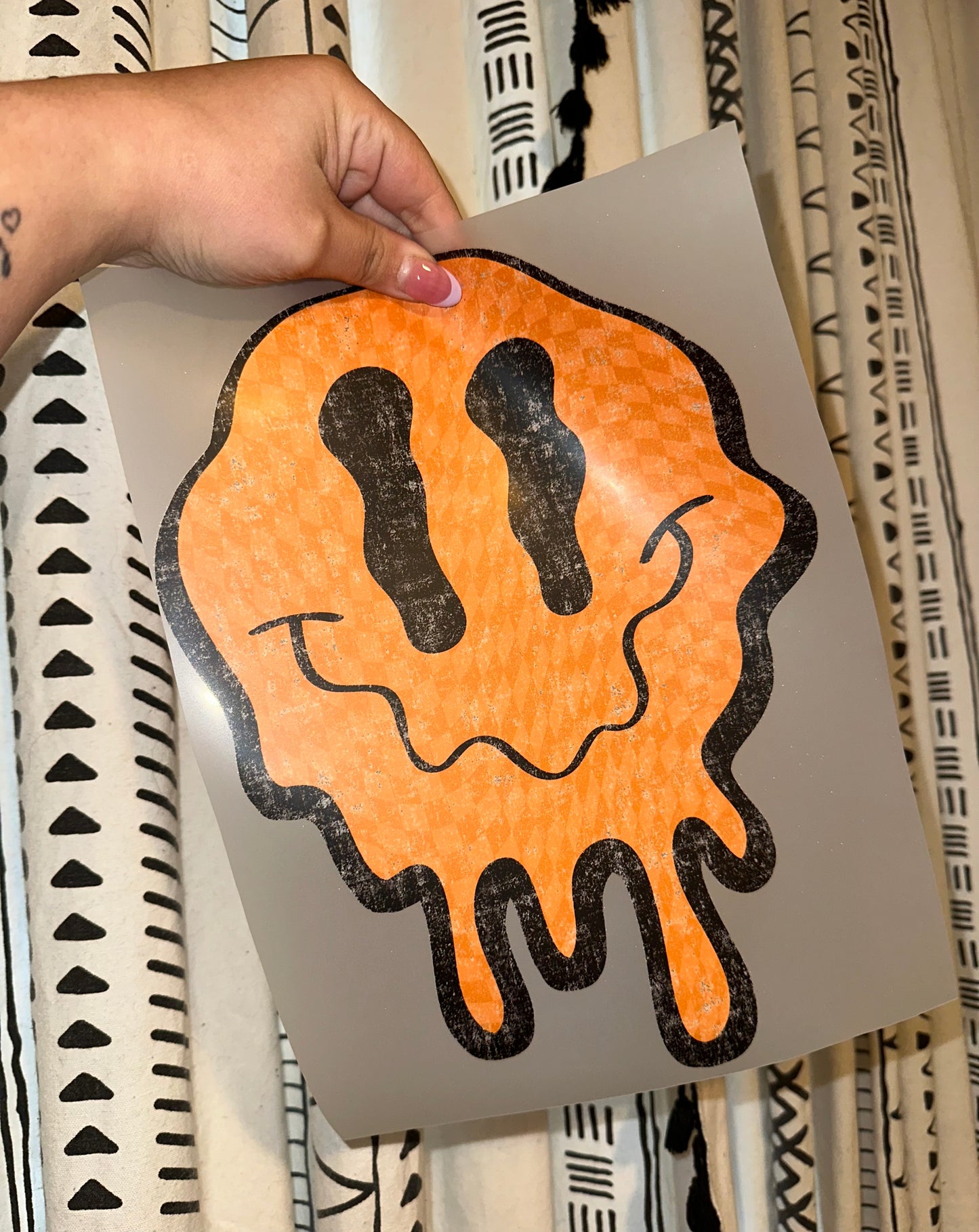 Orange Drip Smiley