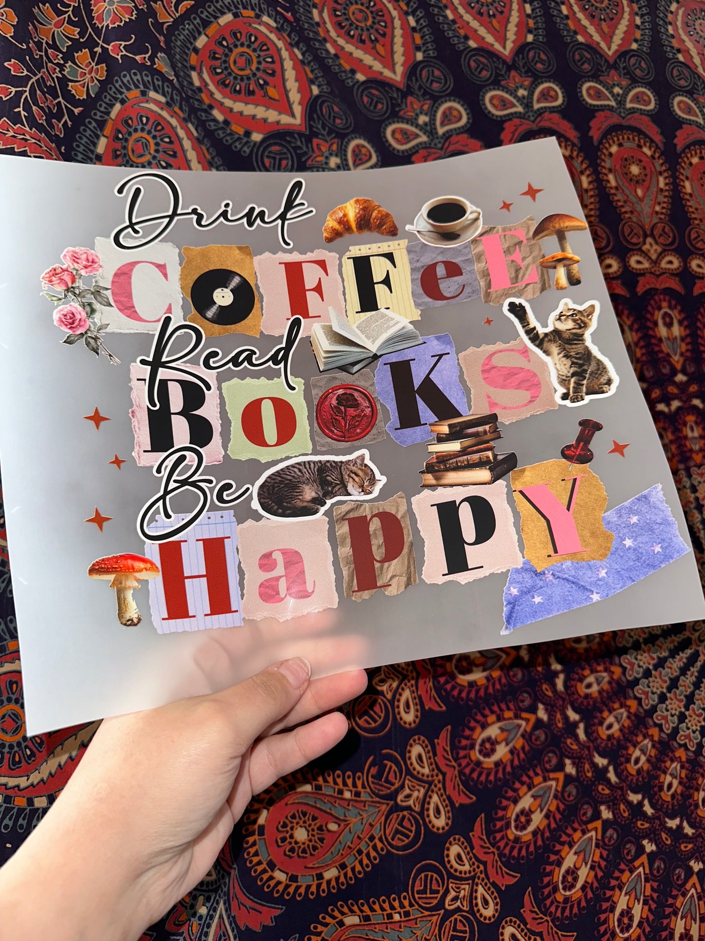 Drink Coffee Read Books Be Happy -H