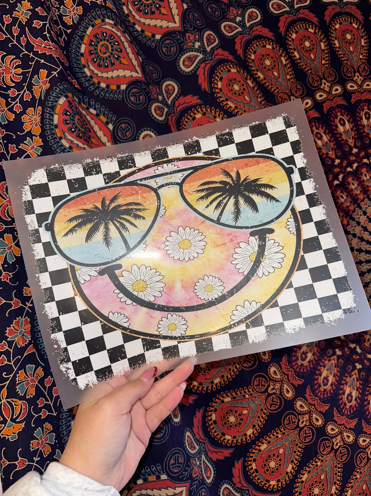 Checkered Sunset Smiley