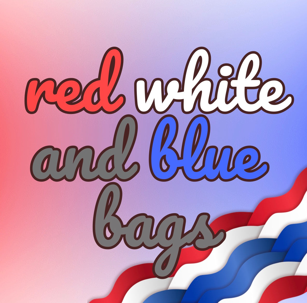 Red, White & Blue Bags