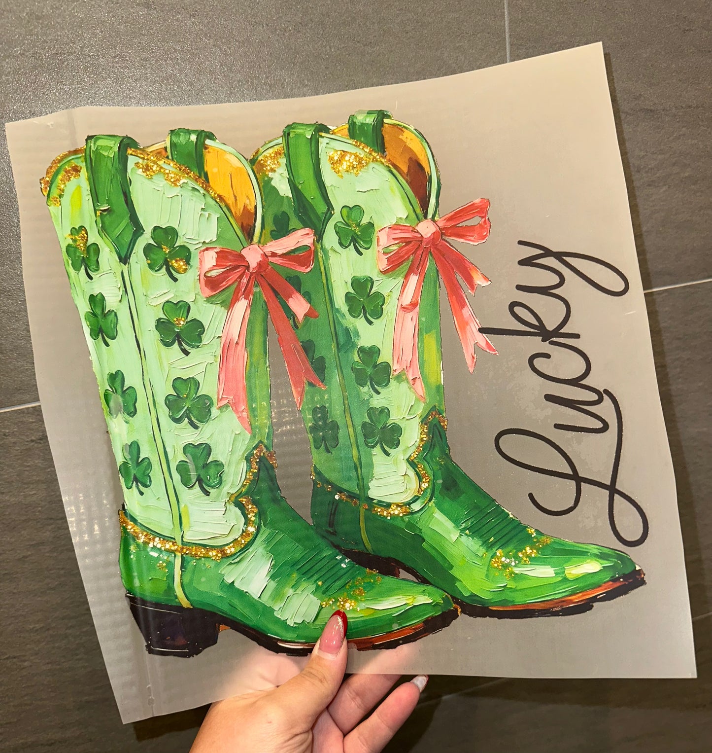 Lucky Western Clover Boots- D