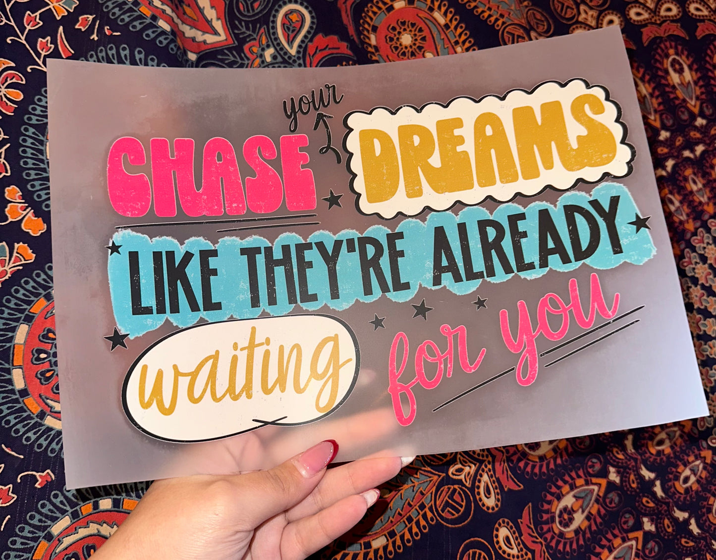 Chase Your Dreams Like They're Already Waiting- G