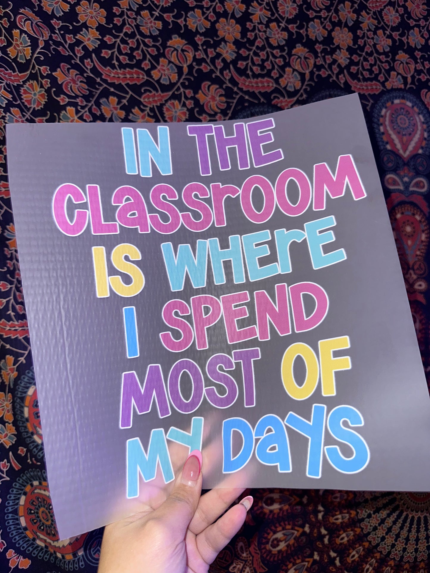 In the Classroom Is Where I Spend- H