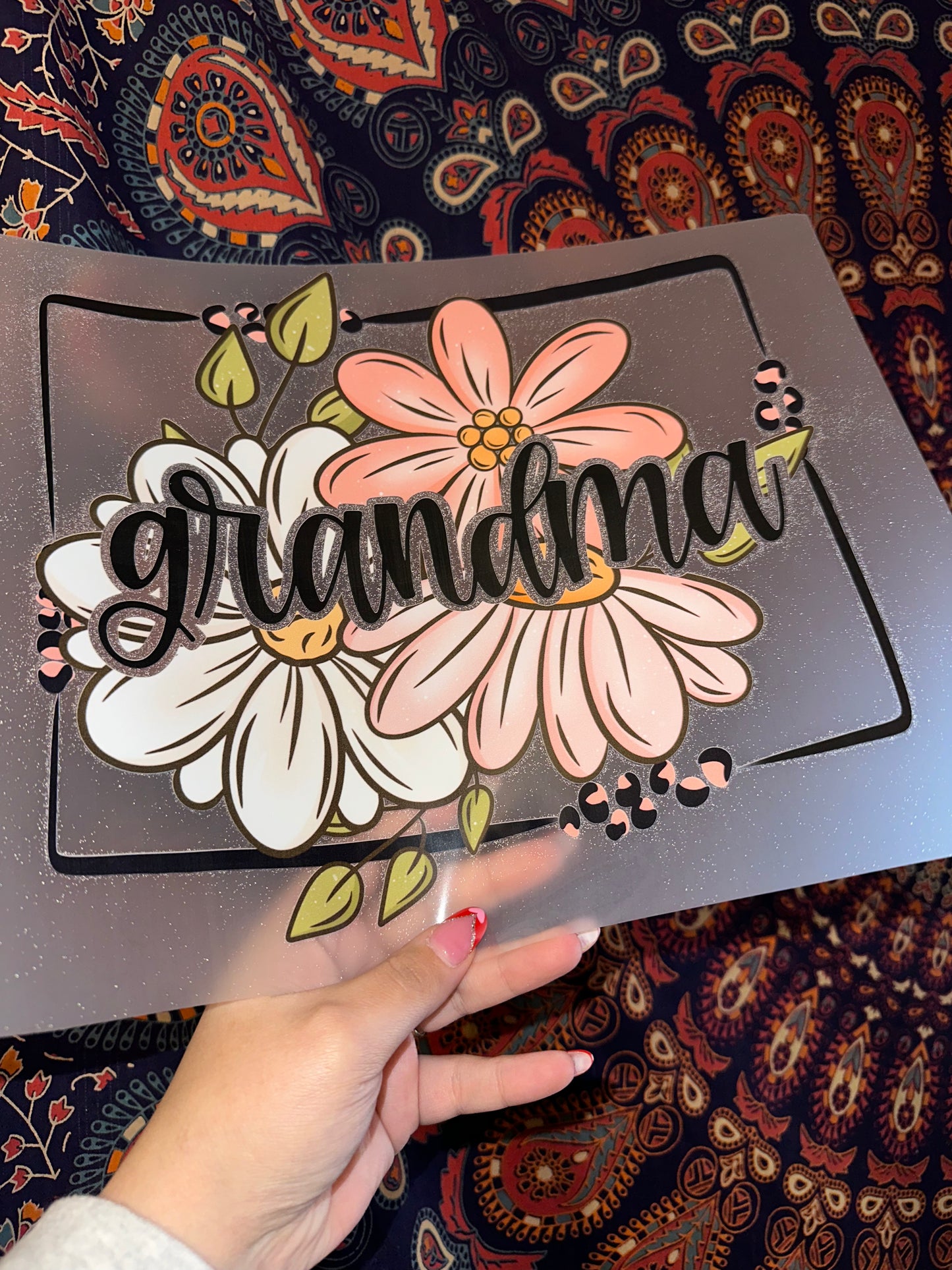 Floral Grandma Square
