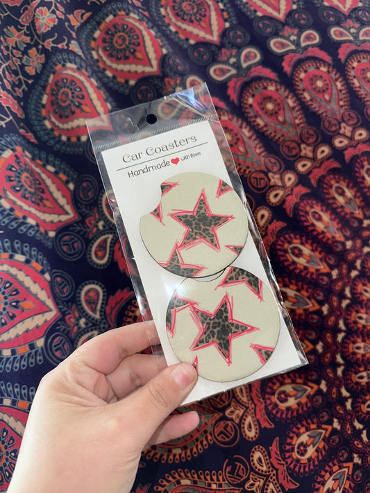 Stars Car Coasters Set