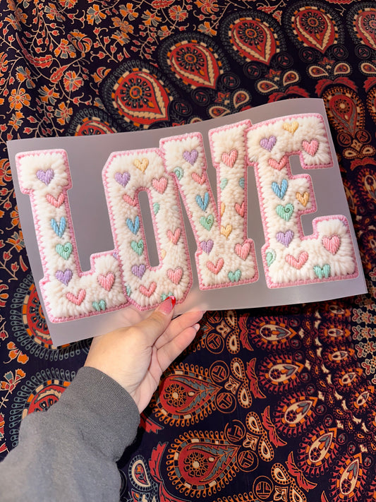 Love Hearts Faux Knit