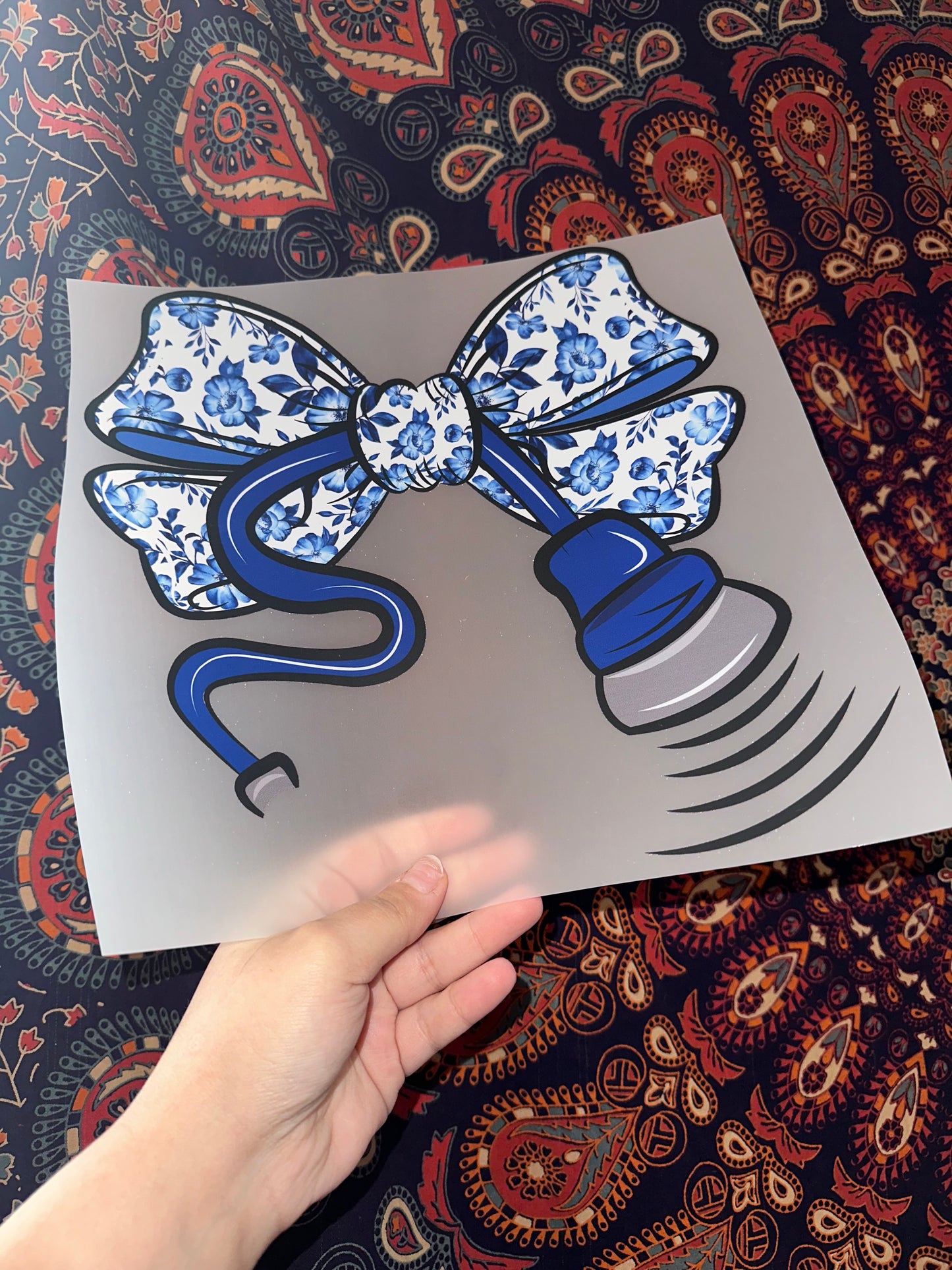 Blue Nurse Bow -H
