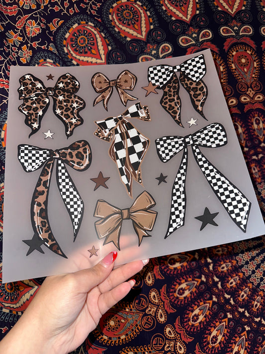 Brown Checkered Bows