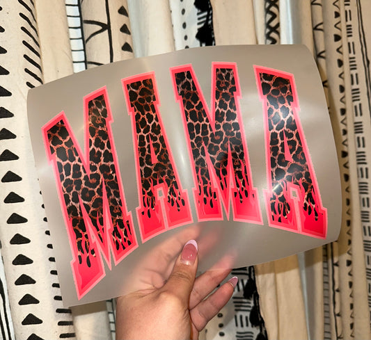 Neon Pink Leopard Mama
