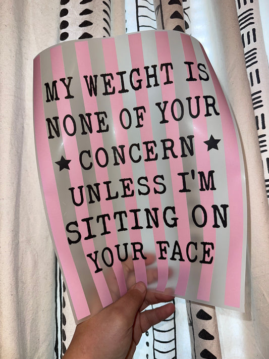 My Weight Is None Of Your Concern…