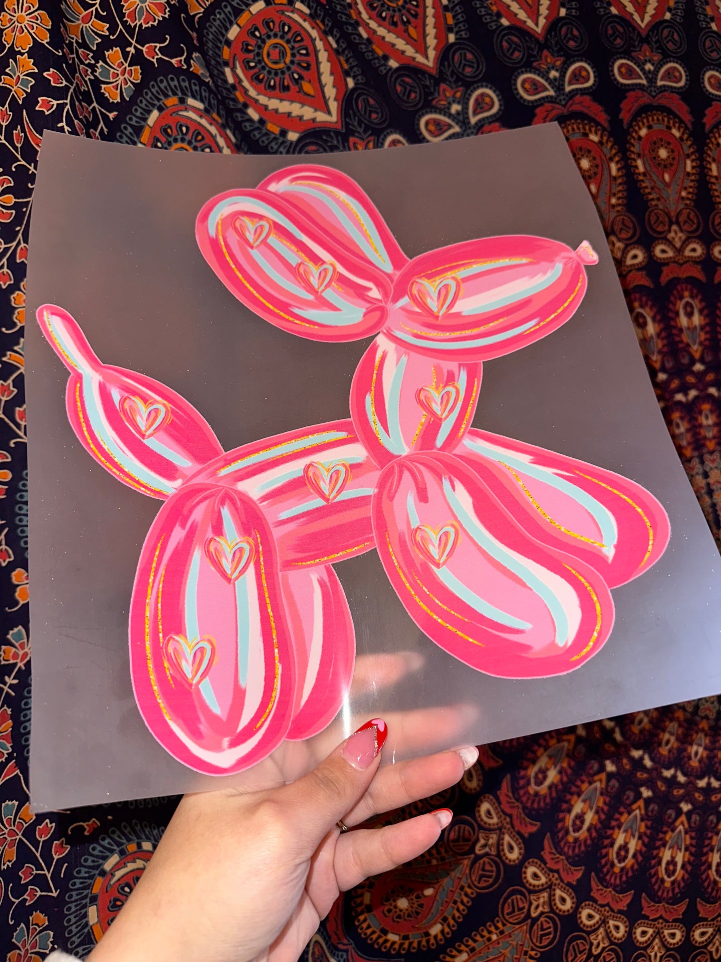 Valentine Painted Balloon Dog