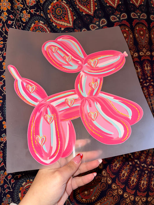 Valentine Painted Balloon Dog