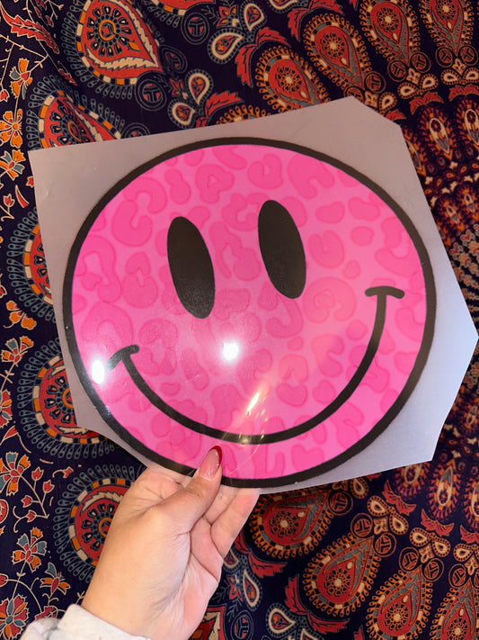 Pink Leopard Smiley