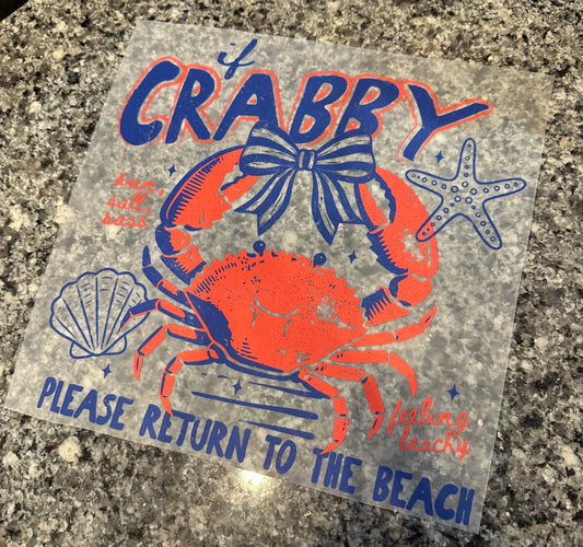 If Crabby, Return To The Beach