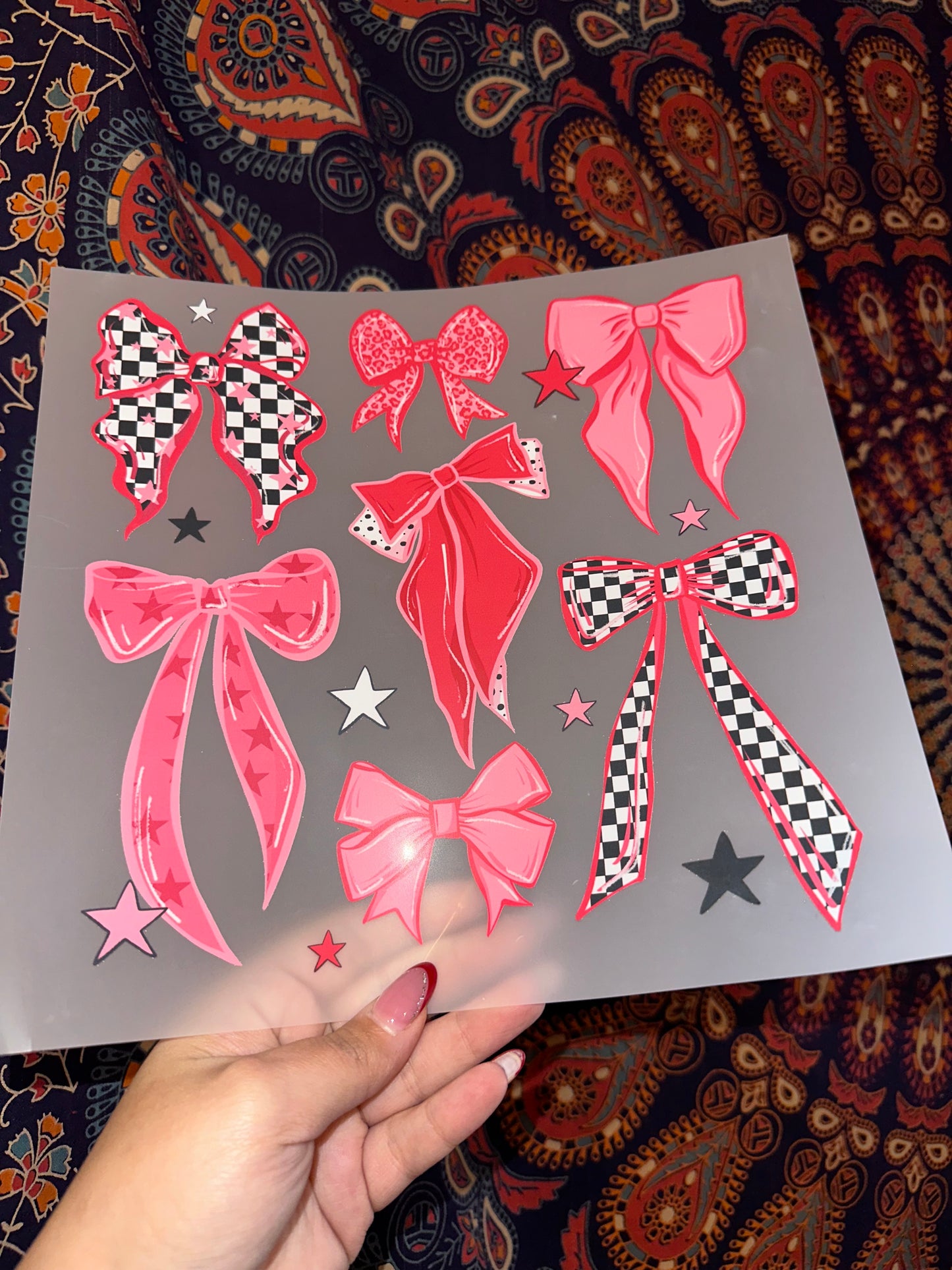 Pink Checkered Bows