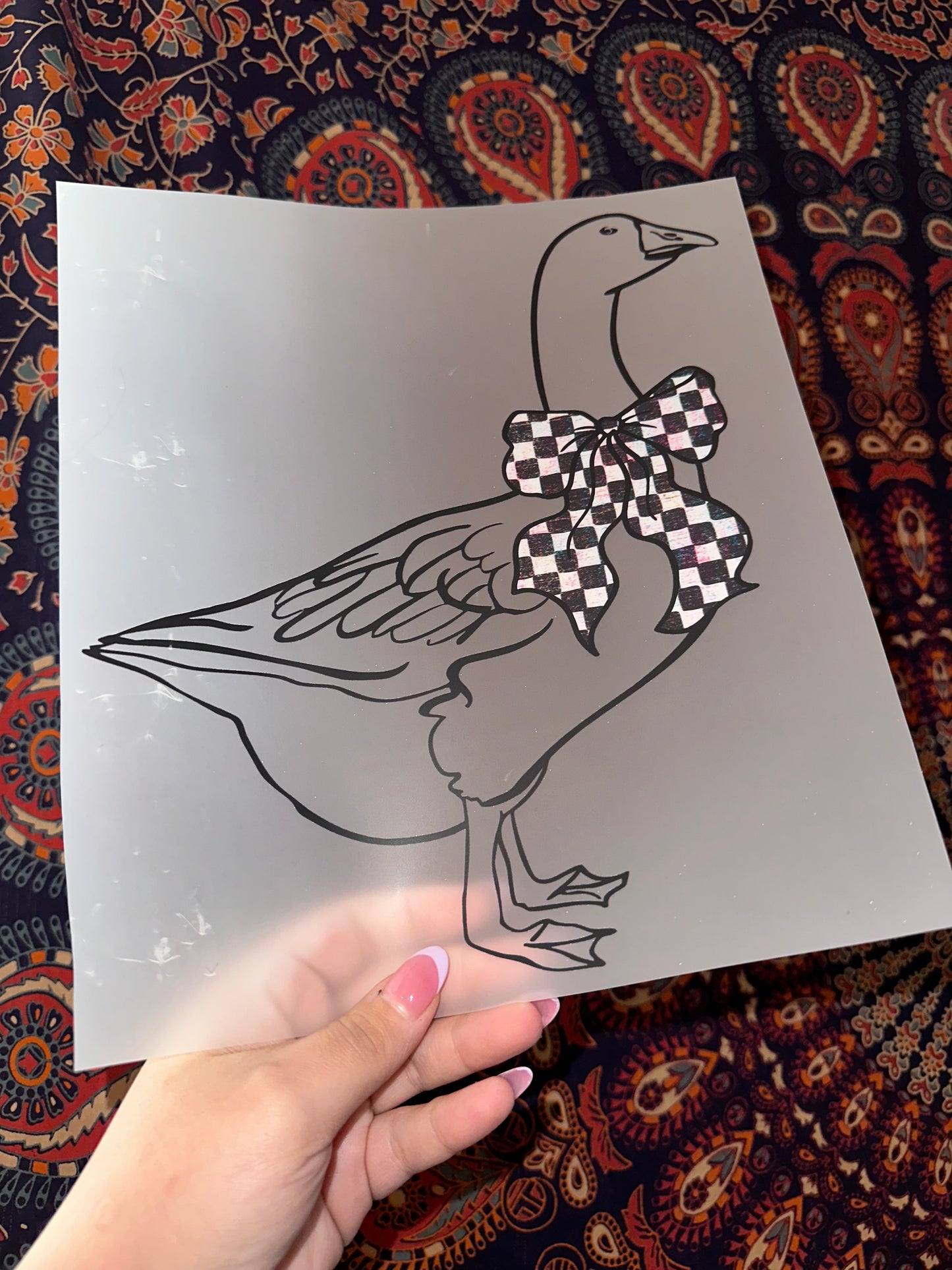 Goose Checkered Bow -C