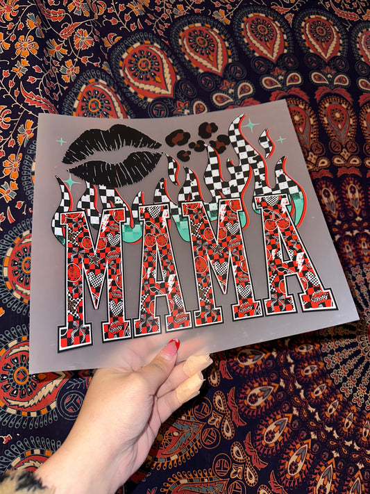 Checkered Flame Mama- A