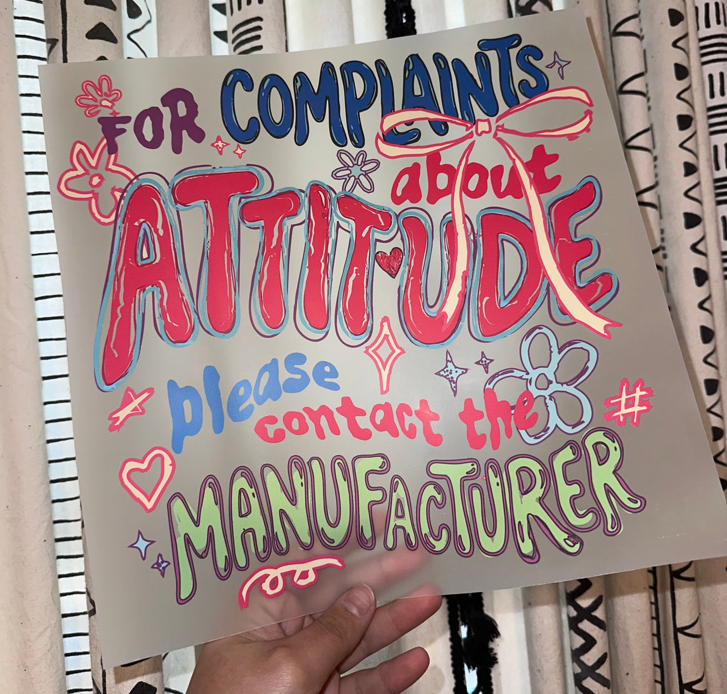 For Complaints About Attitude- D16