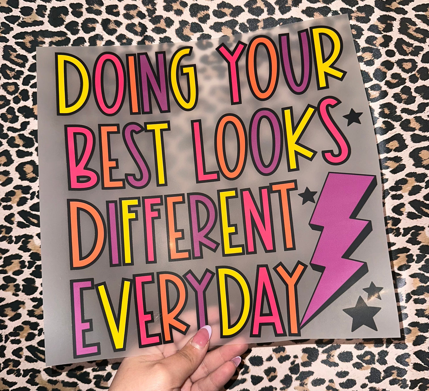Doing Your Best Looks Different - G