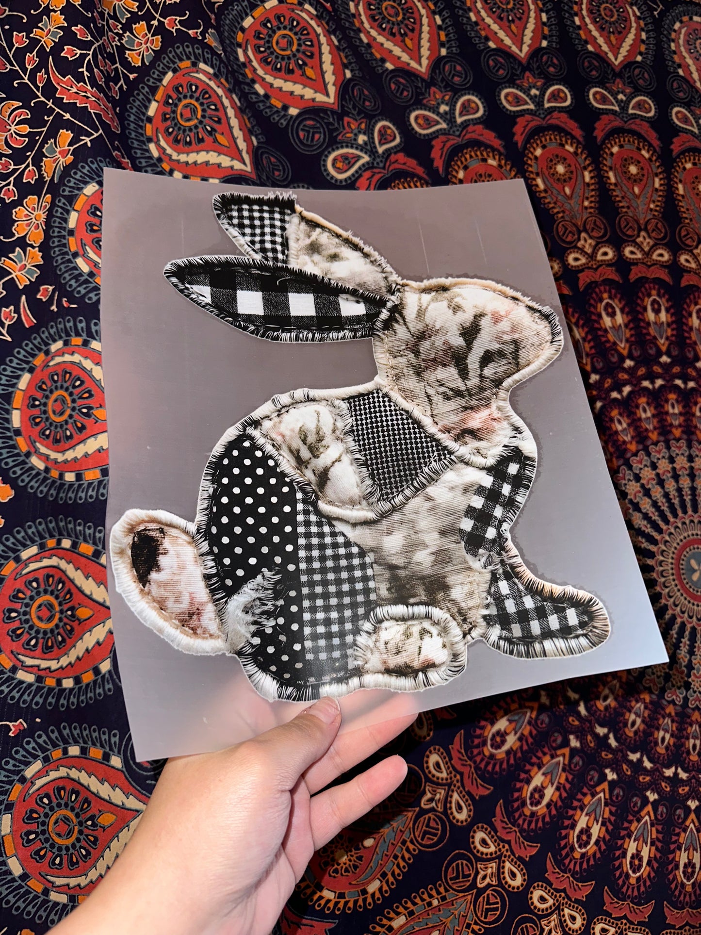 Patchwork Bunny Neutral- D