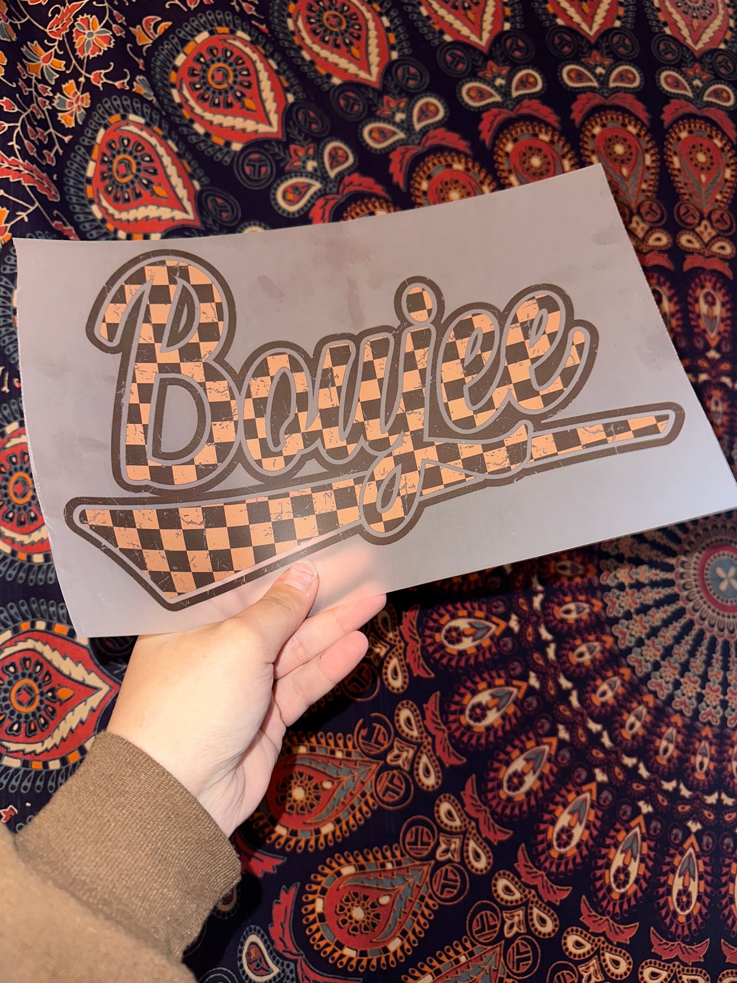 Boujee Brown Checkered- E