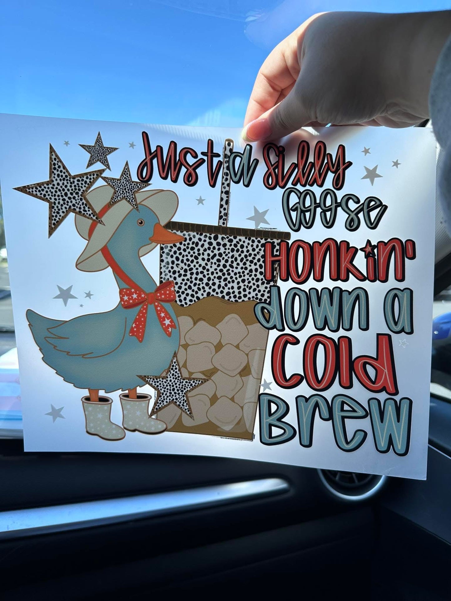 Just A Silly Goose Honkin Down A Cold Brew