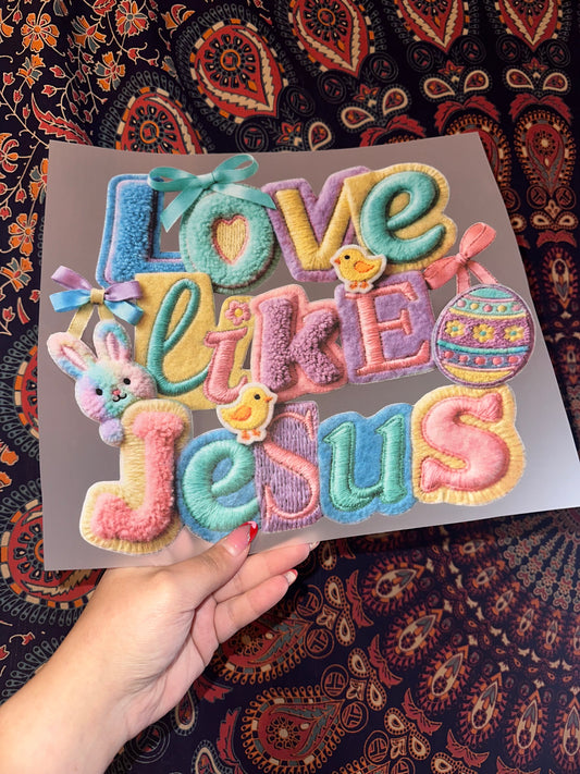 Love Like Jesus Faux Knit- D