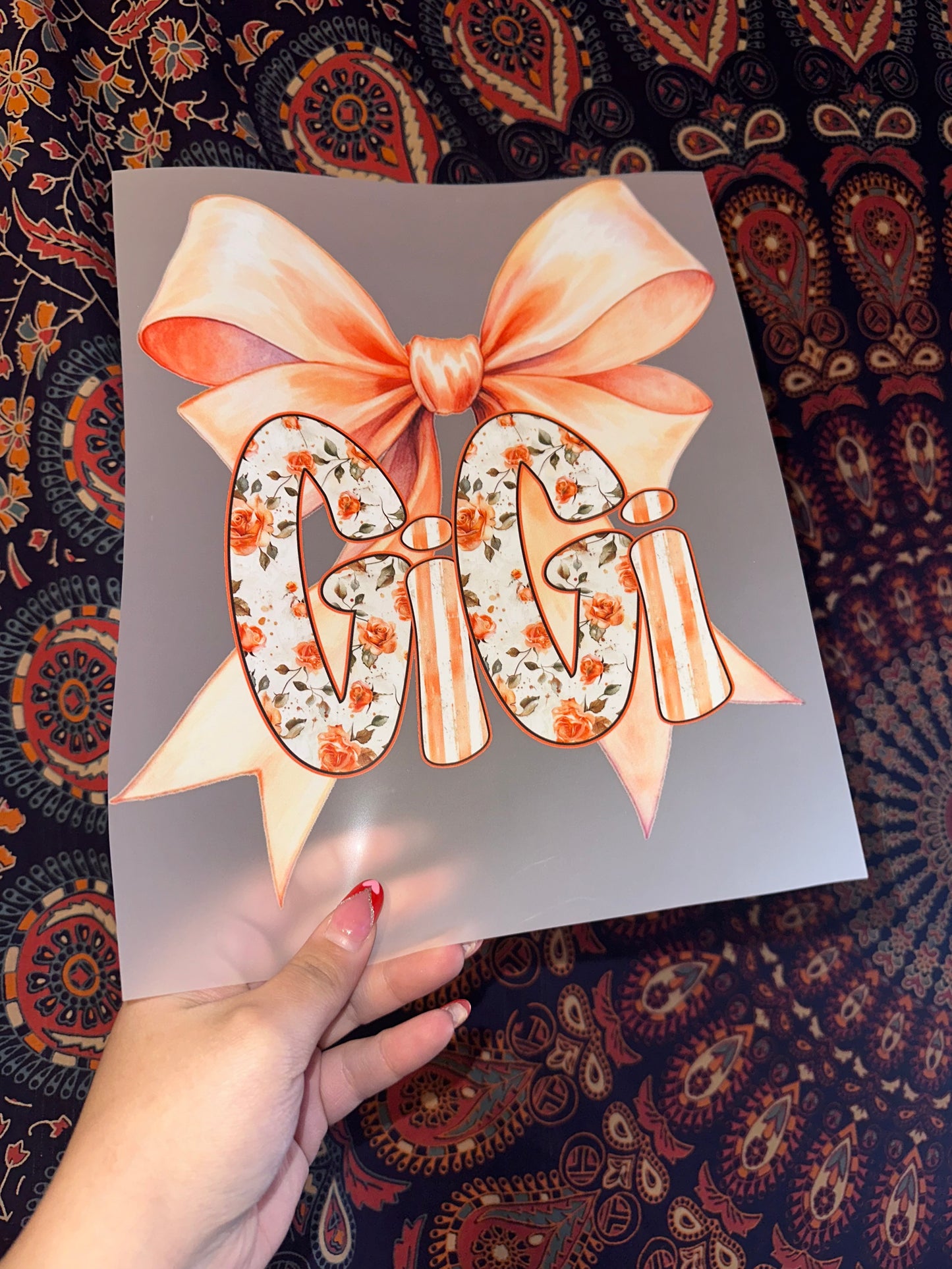 Gigi Peach Flowers- A91