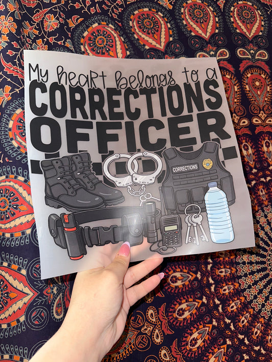 My Heart Belongs To A Corrections Officer -C