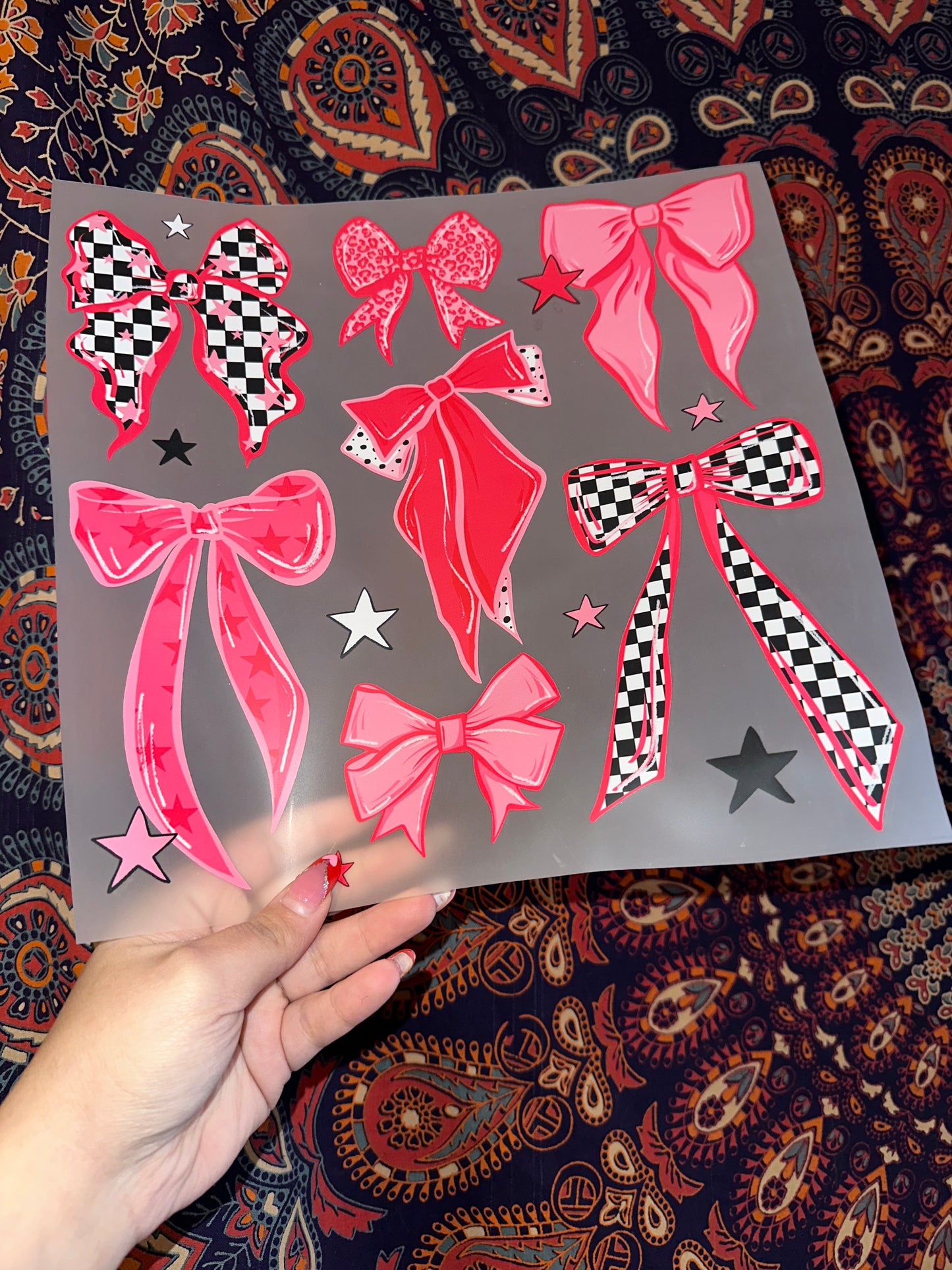 Pink Checkered Bows