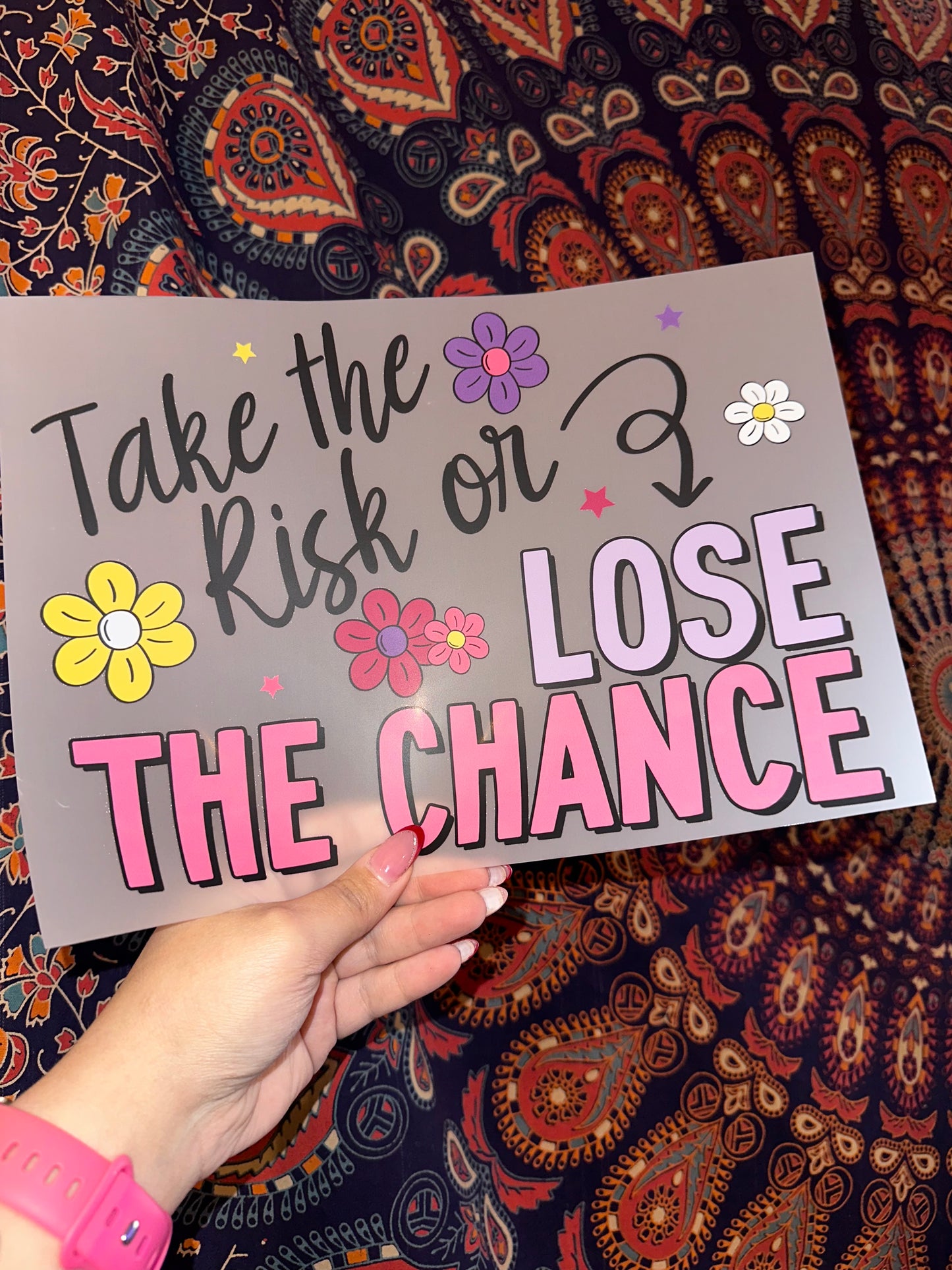 Take the Risk Or Lose The Chance- C