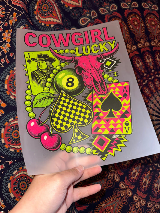 Cowgirl Lucky Neon Western- E